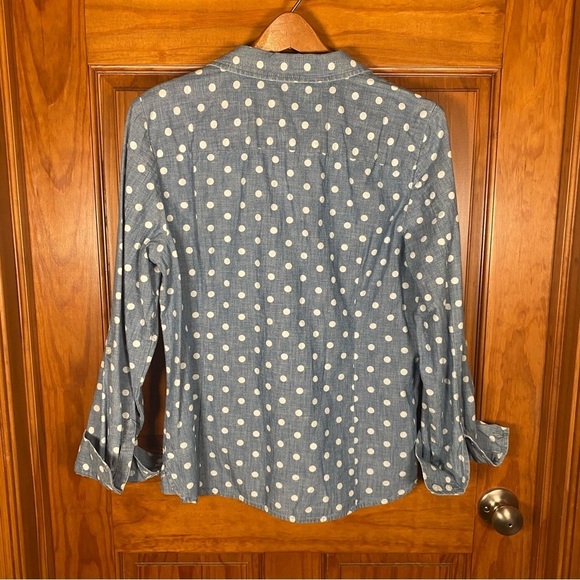 Tommy Hilfiger Polka Dot Chambray Button Down Shirt - Picture 8 of 8
